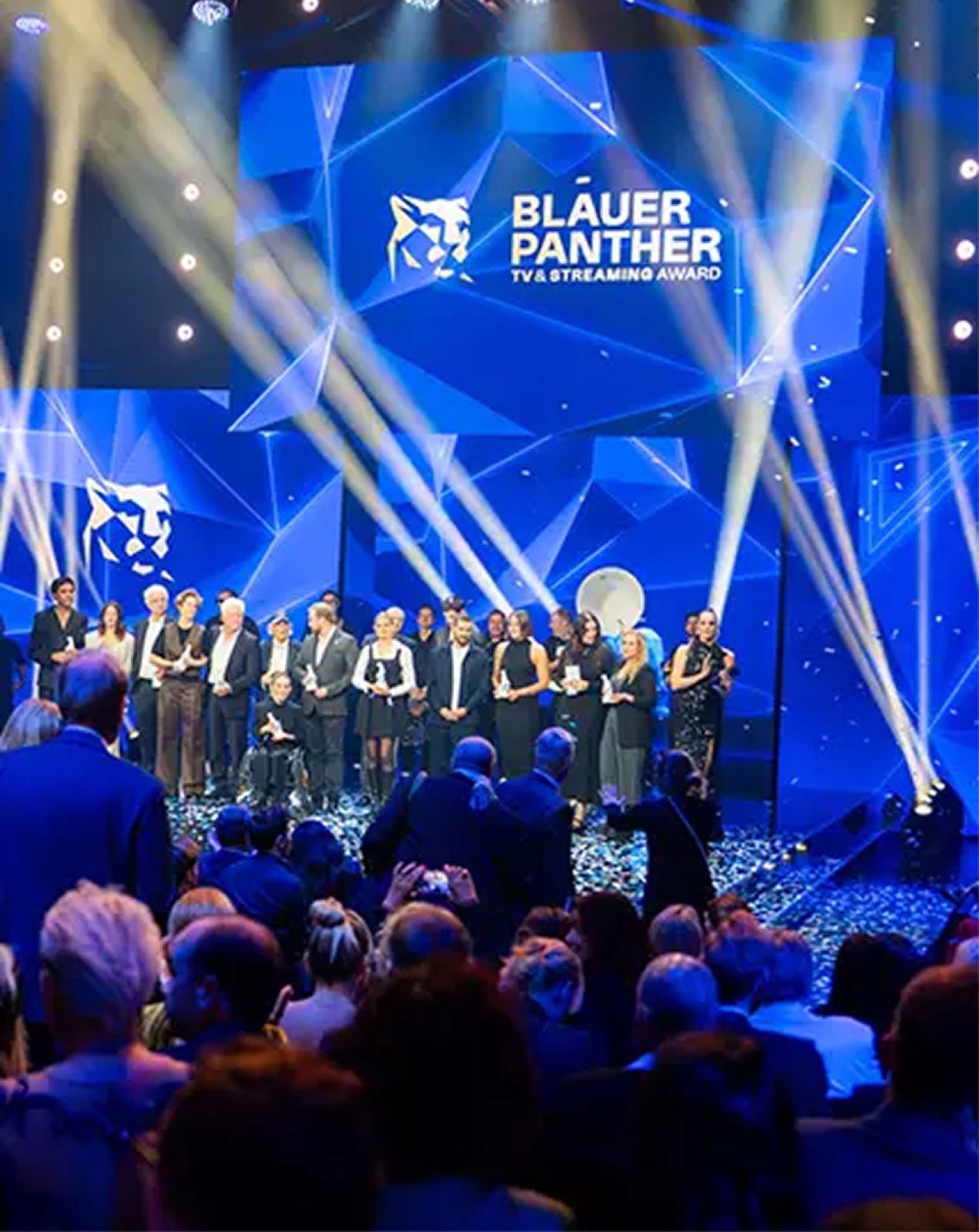 Preisverleihung Blauer Panther auf der Bühne