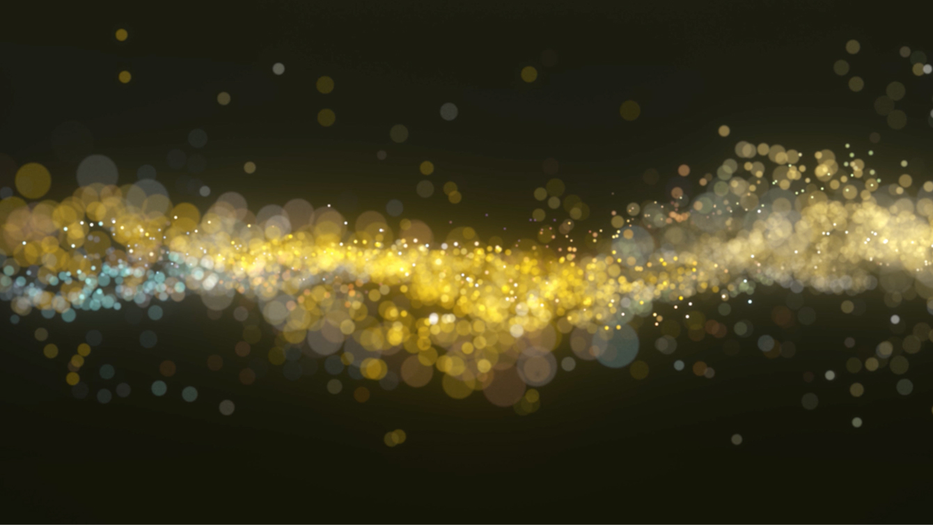 Lichtpartikel-Visualisierung in Gold