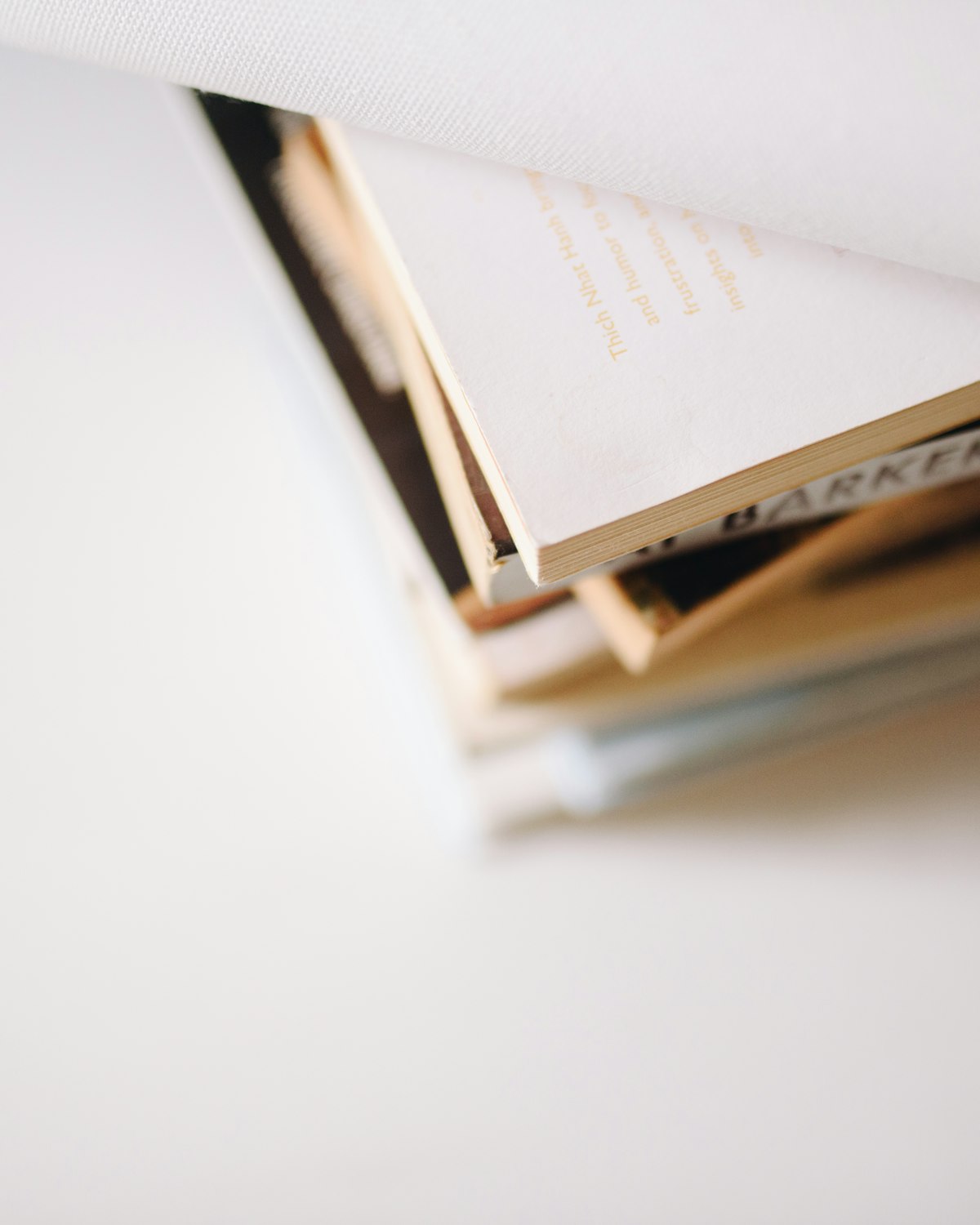Documents on a light surface